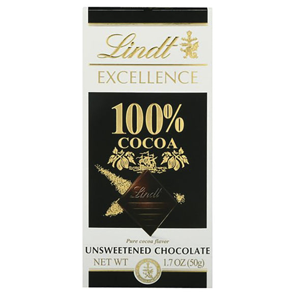 Lindt Excellence 100% Cocoa Dark Chocolate Bar - 18 Count – CandyDirect.com