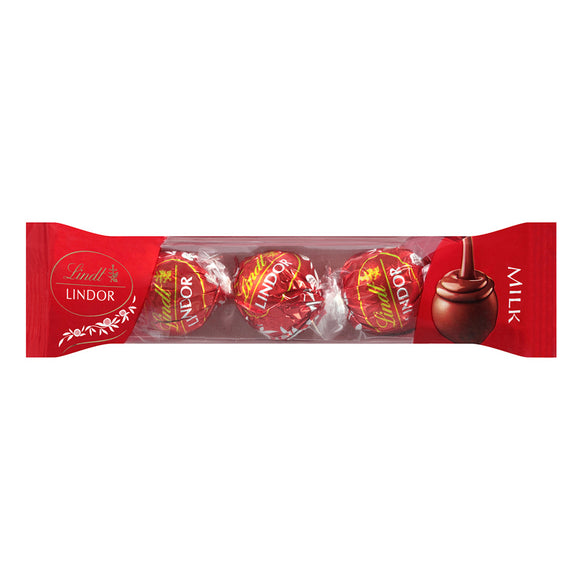 Lindt Lindor Milk Chocolate Truffle Candy 3 Pack - 14 Count ...