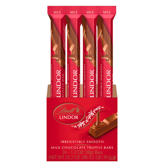 Lindt Lindor Milk Chocolate Truffle Candy Stick - 24 Count ...
