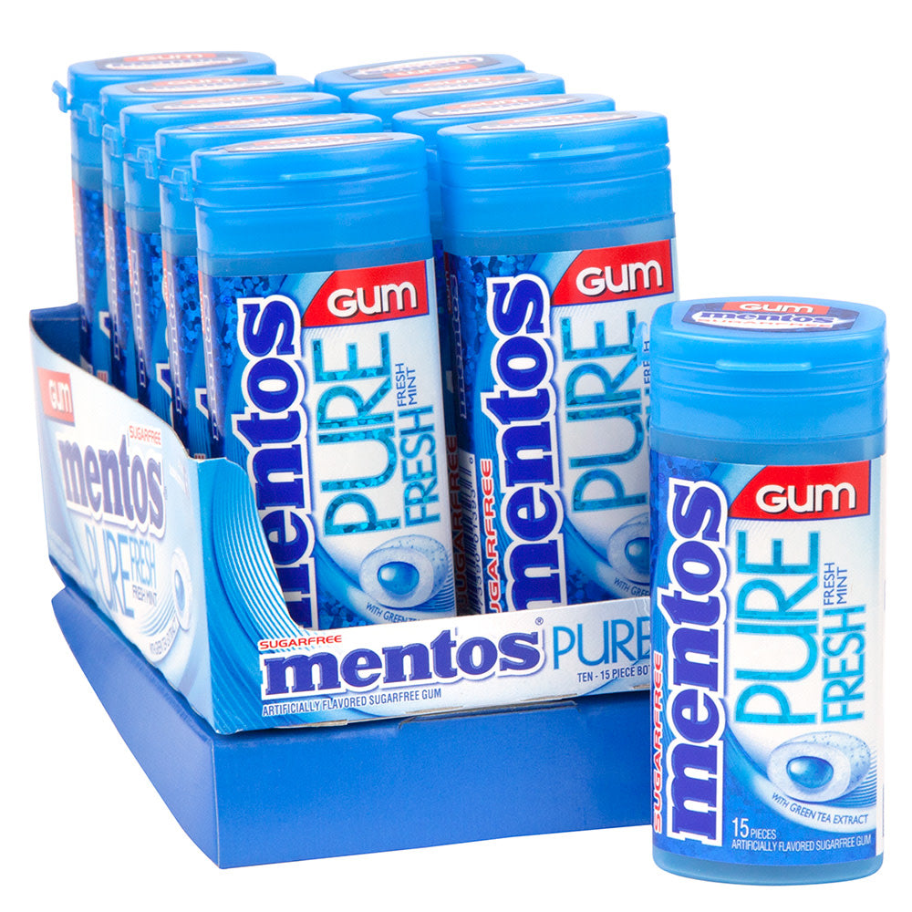Mentos Sugar Free Chewing Gum Fresh Mint Pocket Bottles - 10 Count ...