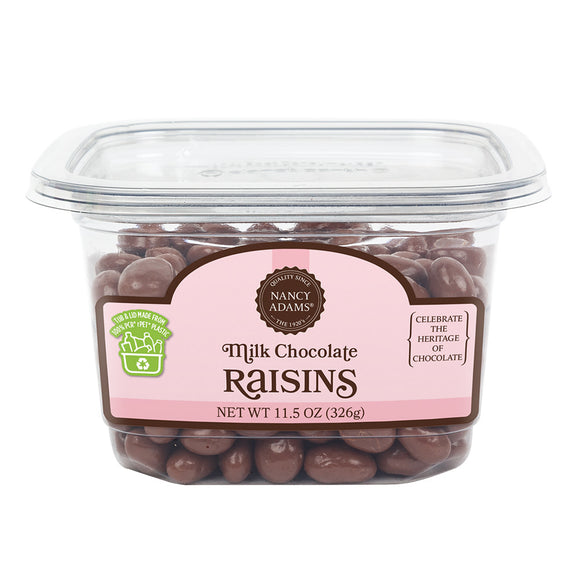 Milk Chocolate Covered Raisins Candy - 12 Count Tubs – CandyDirect.com