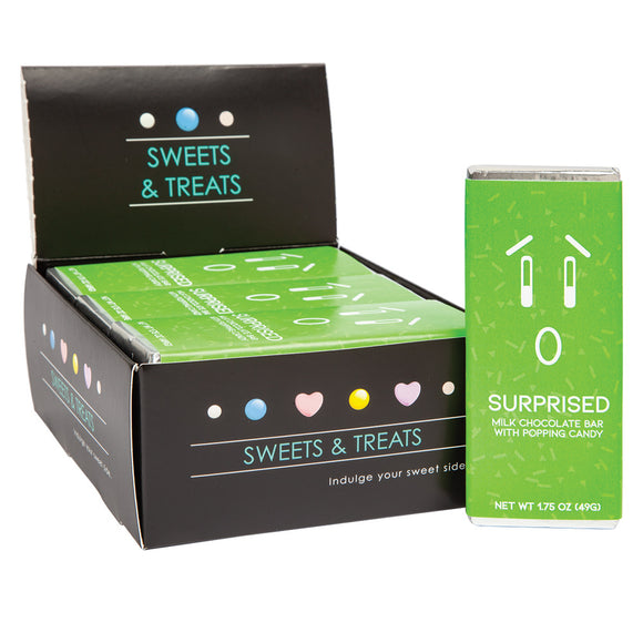 Amusemints Milk Chocolate Popping Candy Bar Surprise - 24 Count ...