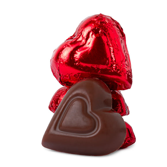 Madelaine Milk Chocolate Foiled Red Heart Candy - 10 LB – CandyDirect.com