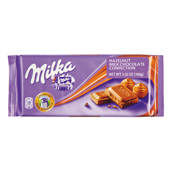 Count Line Milka Milka Noisette Milk Chocolate and Hazelnut Candy Bars - 23 Count ...
