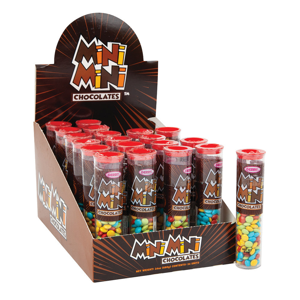 Gerrit Verburg Mini Mini Chocolate Candy Tubes - 24 Count – CandyDirect.com