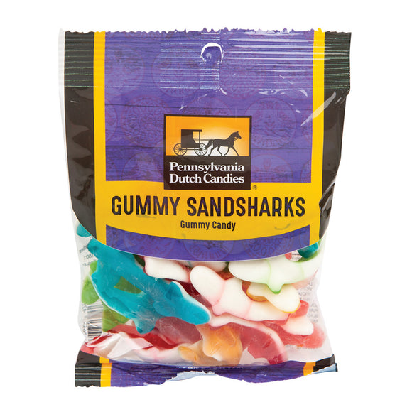 Pennsylvania Dutch Co. Multi Color Gummy Sharks Candy Peg Bag - 12 ...