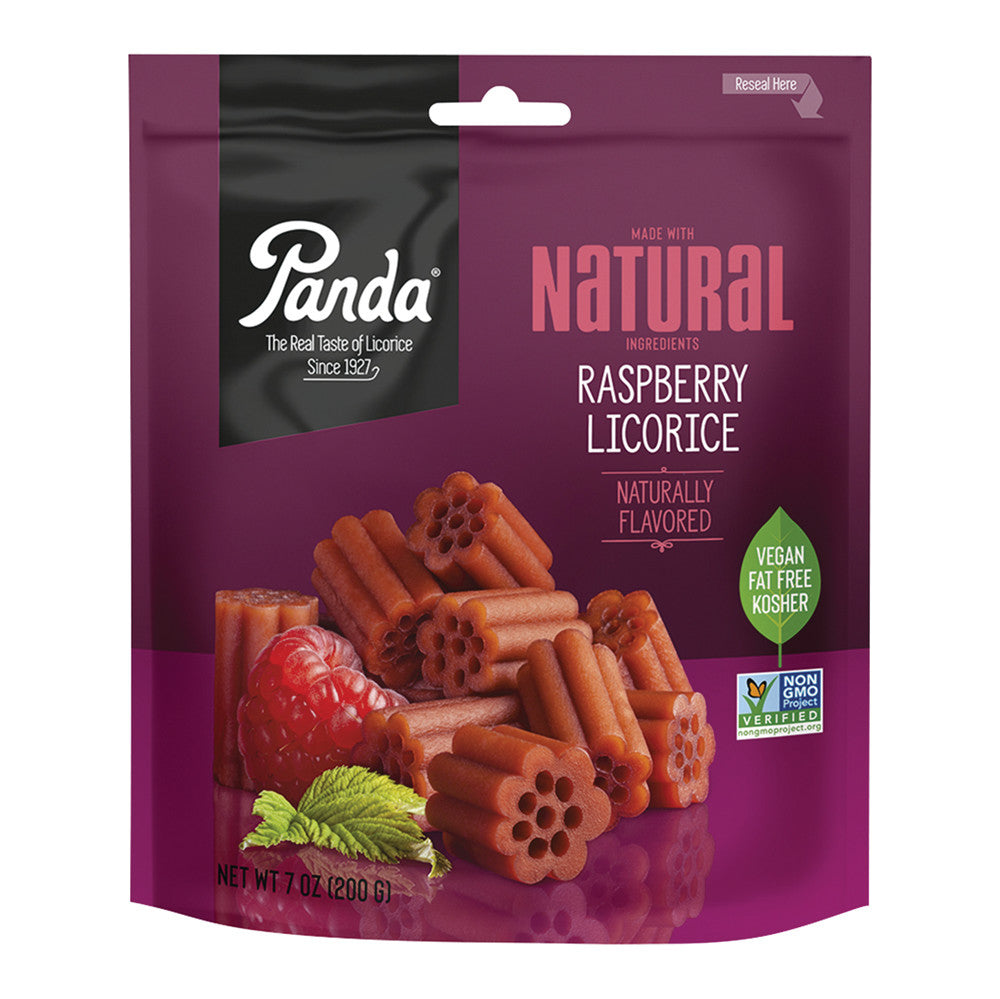 Panda Raspberry Licorice Chews Candy Pouches - 8 Count – CandyDirect.com