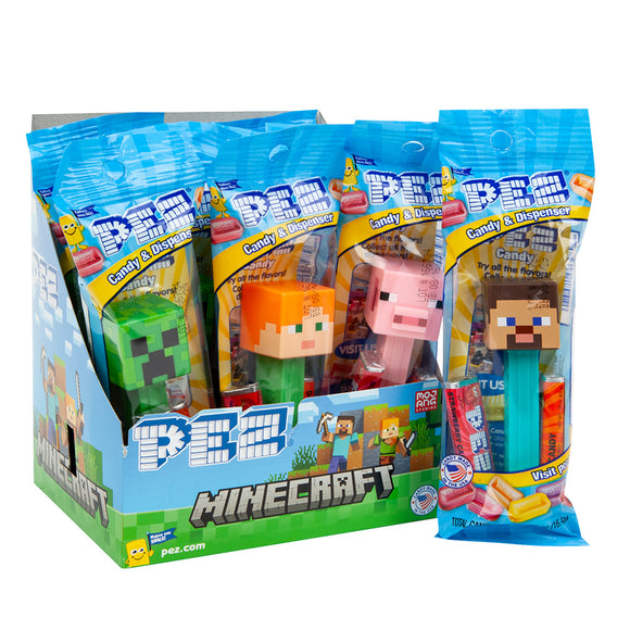 PEZ Minecraft Assorted Candy Dispensers - 12 Count – CandyDirect.com