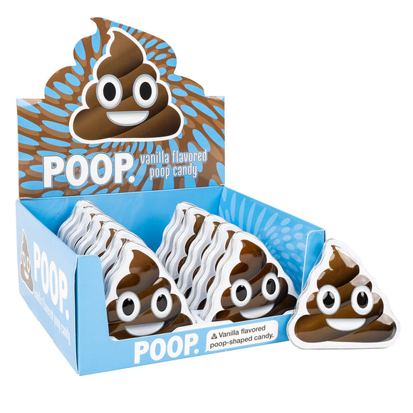 Poop Emoji Vanilla Flavored Poop Candy Tin - 12 Count – CandyDirect.com