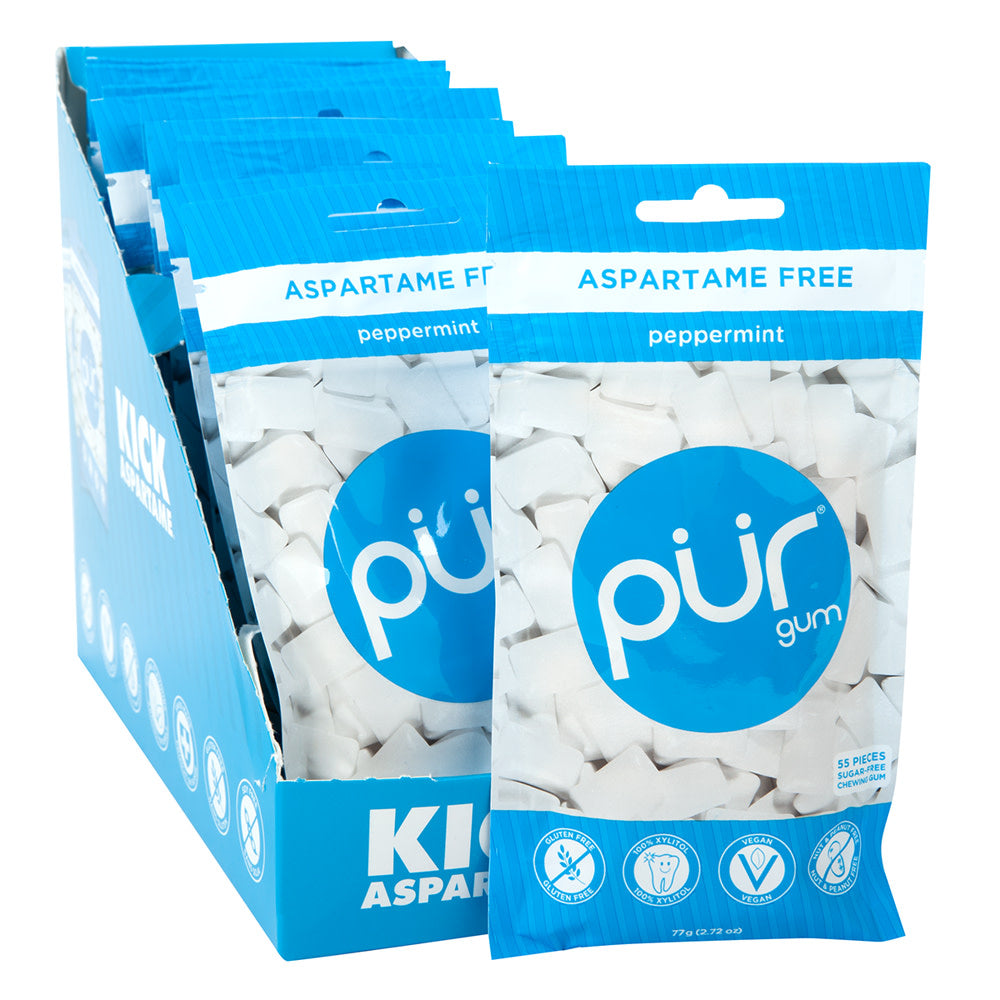 Pur Peppermint Gum - 12 Count – CandyDirect.com