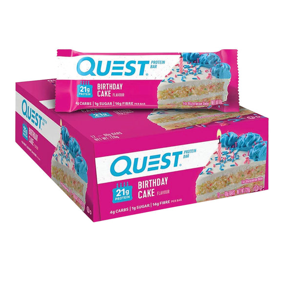 Quest Birthday Cake Protein Bar - 12 Count – CandyDirect.com