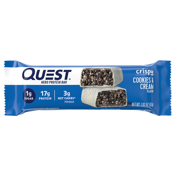 Quest Cookies and Cream Hero Protein Bar - 12 Count – CandyDirect.com