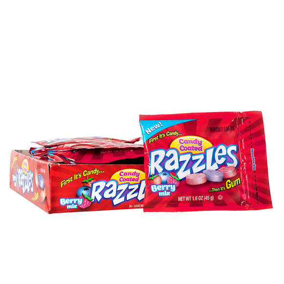 Red Razzles Razzles Berry Mix Gum and Candy Treats - 24 Count – CandyDirect.com