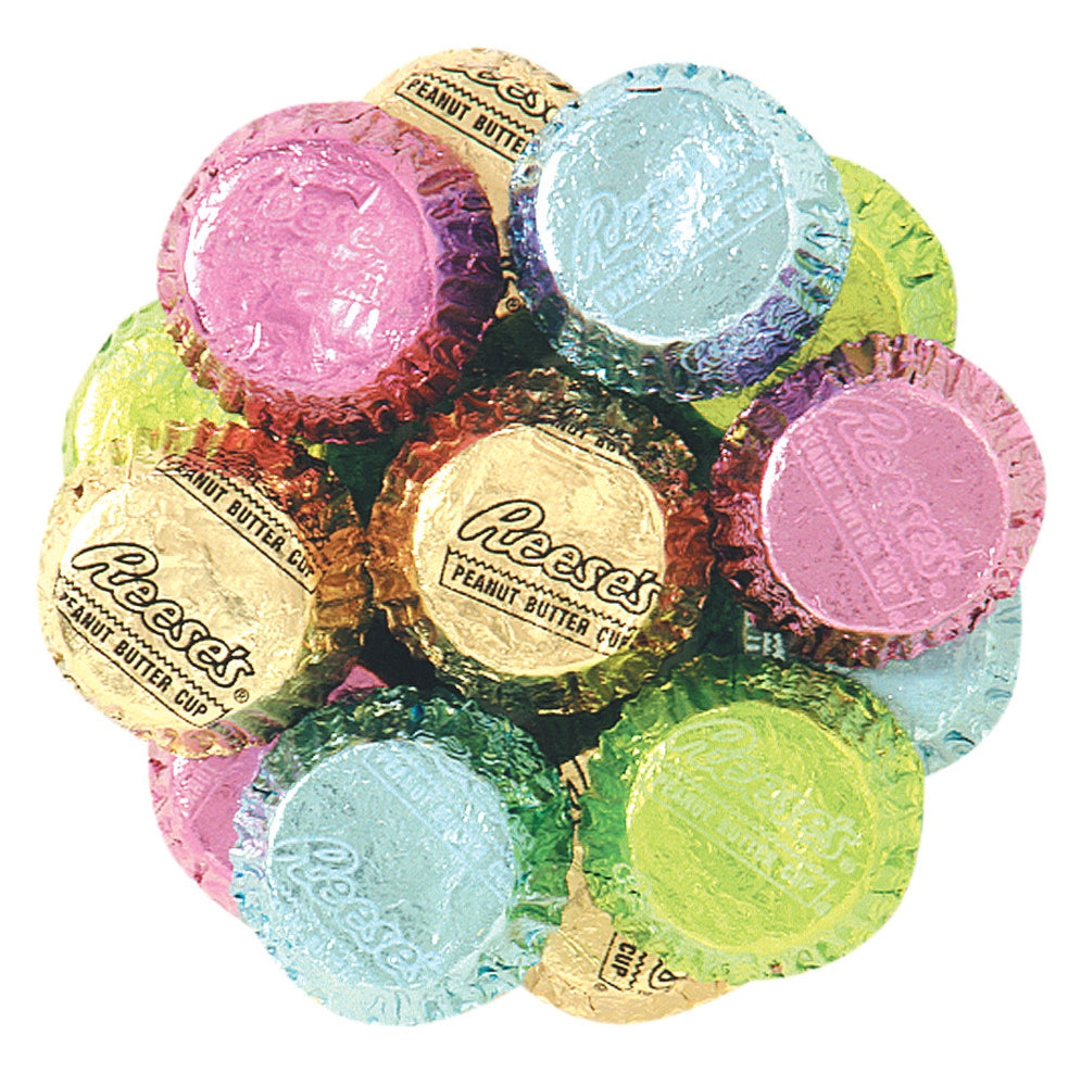 Reese's Mini Peanut Butter Cups Pastel Foils Candy - 25 LB ...