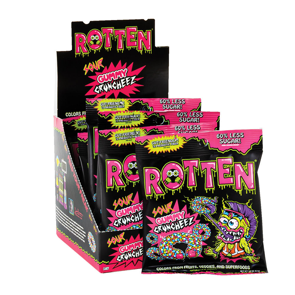 Rotten Sour Gummy Cruncheez Candy Peg Bag - 8 Count – CandyDirect.com