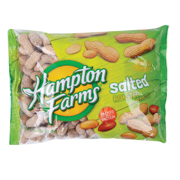 Hampton Farms Salted Roasted In Shell Peanut Snacks - 24 Count ...