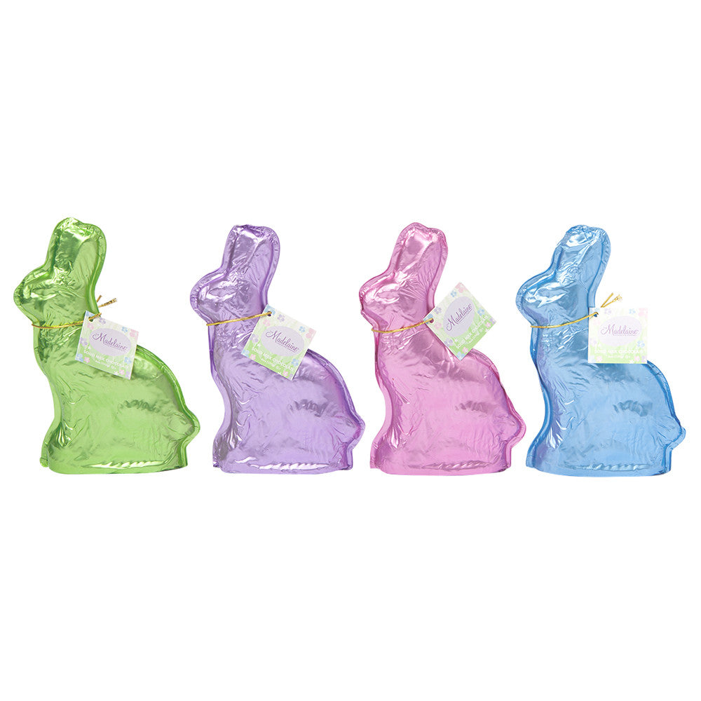 Madelaine Single Color Assorted Foil Chocolate Rabbits - 12 Count ...