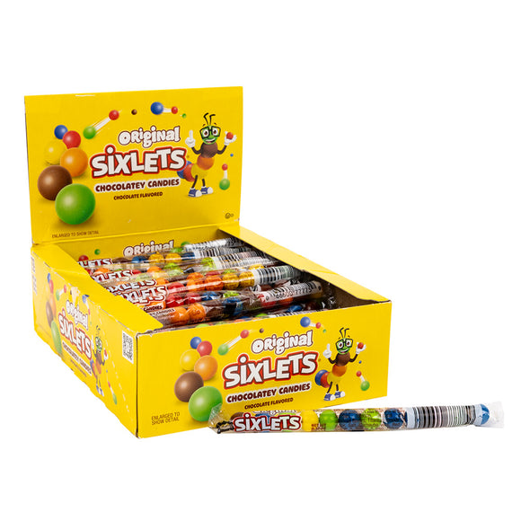 Sixlets Original Chocolatey Candy 12 Ball Tubes - 72 Count ...