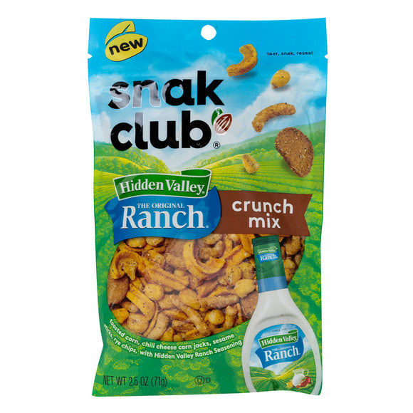 Snak Club Hidden Valley Ranch Crunch Mix Peg Bag - 6 Count ...