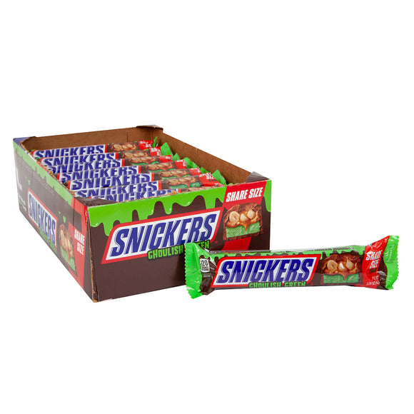 Snickers Share Size Ghoulish Green Candy Bar - 24 Count – CandyDirect.com