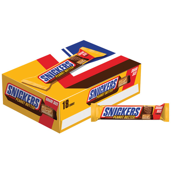 Snickers Share Size Peanut Butter Squared Candy Bar - 18 Count - 3.56 ...