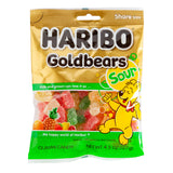 Sour Gold Bears Haribo Gummi Candy 4.5oz Bag - 12ct