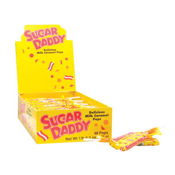 Sugar Daddy Caramel Pops - Small 48ct Display Box – CandyDirect.com