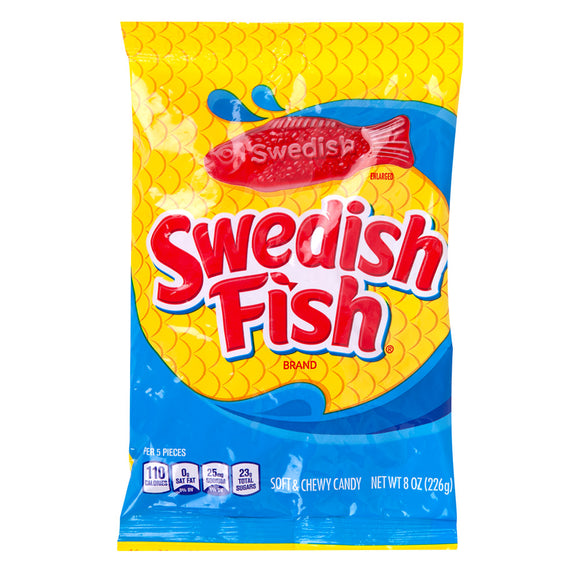 Swedish Fish Red Gummy Candy Peg Bag - 12 Count – CandyDirect.com