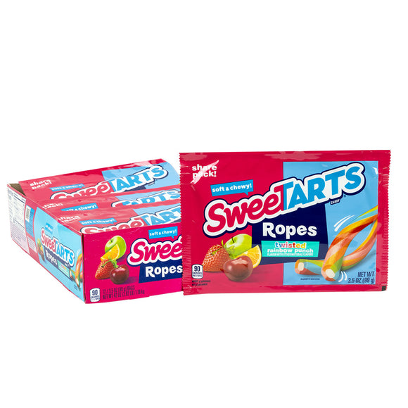 SweeTARTS Rainbow Punch Twisted Ropes Candy Bags - 12 Count ...