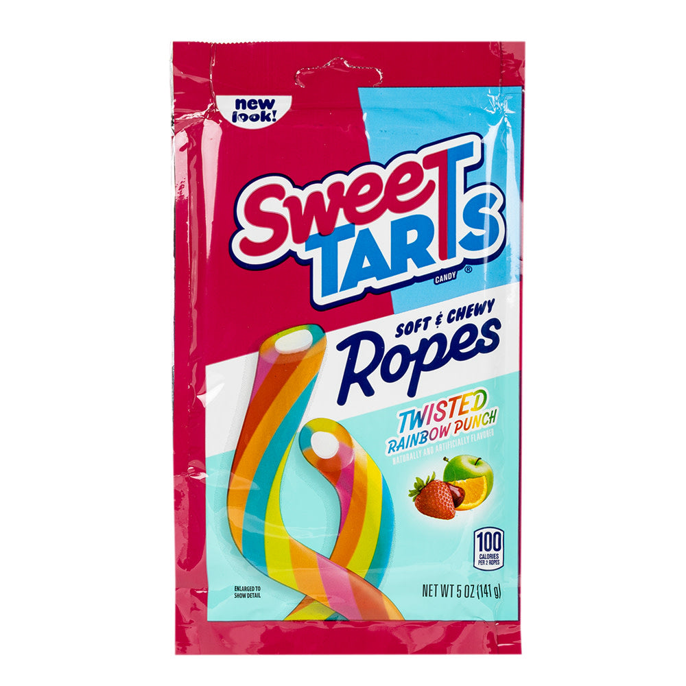 SweeTARTS Rainbow Punch Twisted Ropes Candy Peg Bag - 12 Count ...