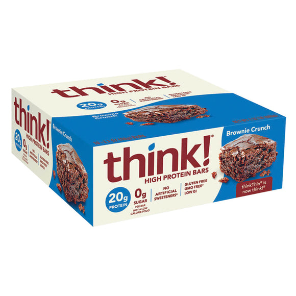 Think! Brownie Crunch Protein Bar - 10 Count 2.1 OZ – CandyDirect.com