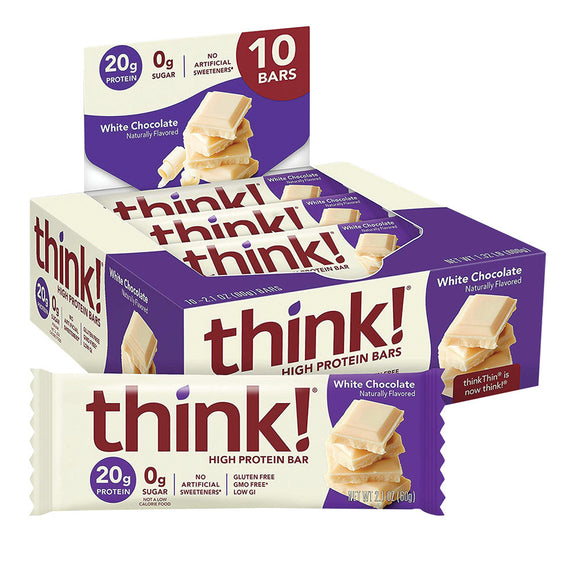 Think Thin White Chocolate Protein Bar - 10 Count 2.1 OZ – CandyDirect.com