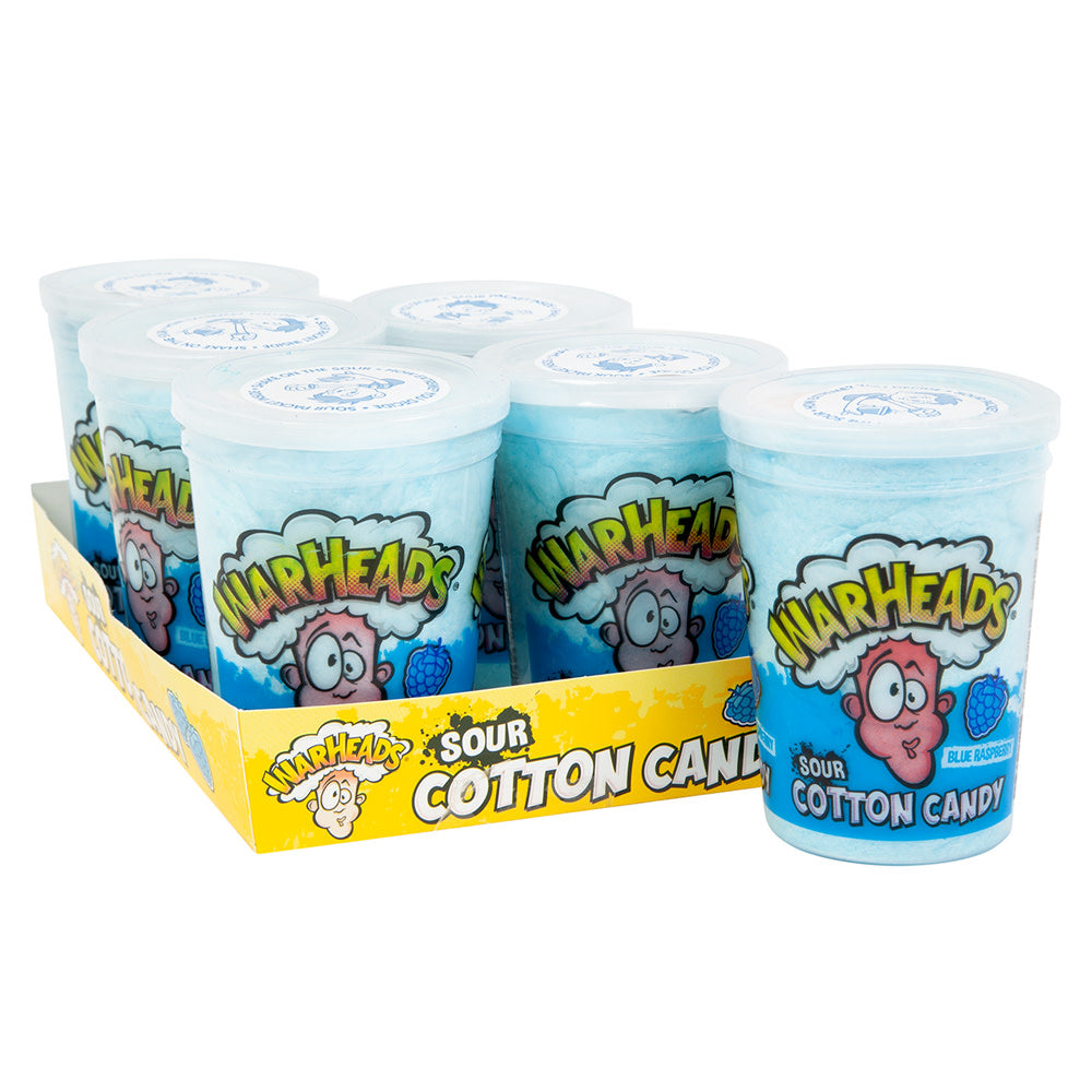 Warheads Sour Blue Raspberry Cotton Candy Tub - 6 Count – CandyDirect.com