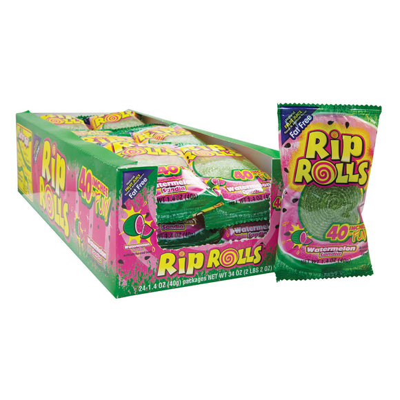 Watermelon Rip Rolls Candy - 24ct – CandyDirect.com