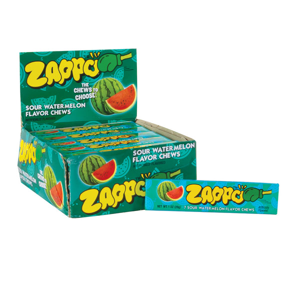 Zappo Sour Watermelon Chew Candy Sticks - 30 Count – CandyDirect.com
