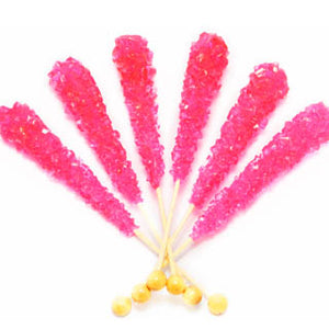 Cherry Rock Candy Sticks - Unwrapped 120ct