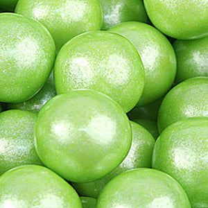 Lime Green Shimmer Bubble Gum Balls - 2lb
