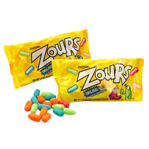 Zours Chewy Sour Fruit Candies - 24ct
