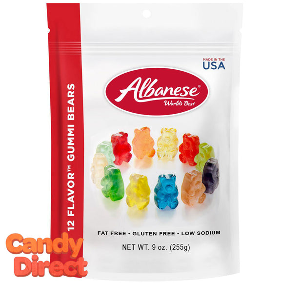 12-Flavor Gummy Bears 9oz - 6ct Peg Bags