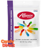 12-Flavor Gummy Mini Worms 9oz - 6ct Peg Bags