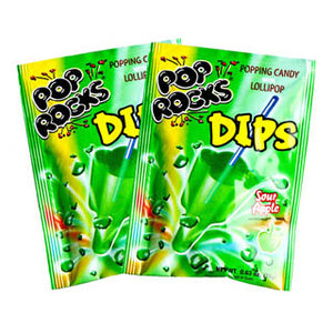 Pop Rocks Dips Sour Apple - 18ct