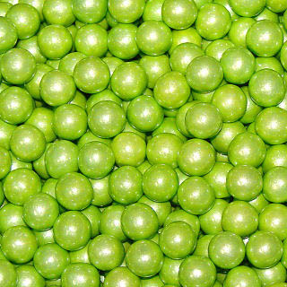Shimmer Lime Green Sixlets - Bulk 12lb