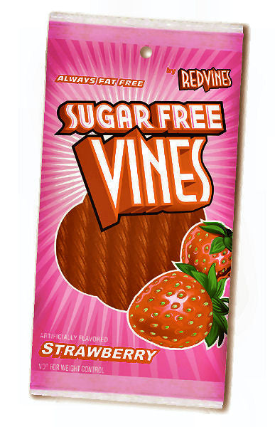 Sugar Free Vines Licorice - Strawberry Twists 12ct