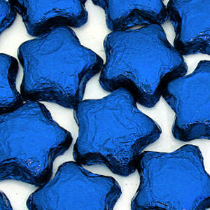 Blue Chocolate Stars - Foil Wrapped 5lb Bag