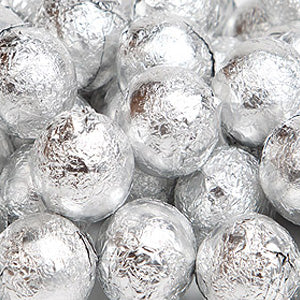 Silver Milk Chocolate Balls - Foil 10lb