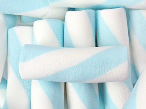 Puffy Poles Marshmallow Twists Blue - 2.2lb