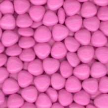 Pink Chocolate Hearts Candy Coated - 5lb