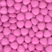 Pink Chocolate Hearts Candy Coated - 5lb