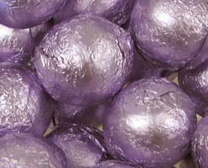 Lavender Foiled Chocolate Balls - 10lb