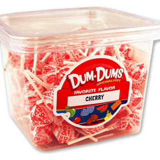 Dum Dum Pops - Cherry 1lb Tub